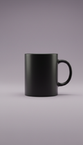 Taza cerámica negro carbón