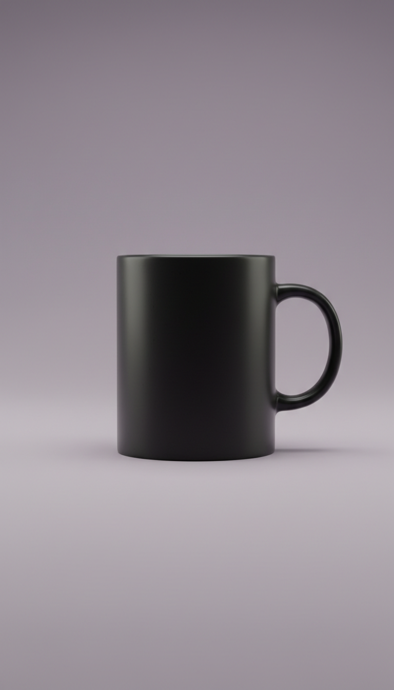 Taza cerámica negro carbón