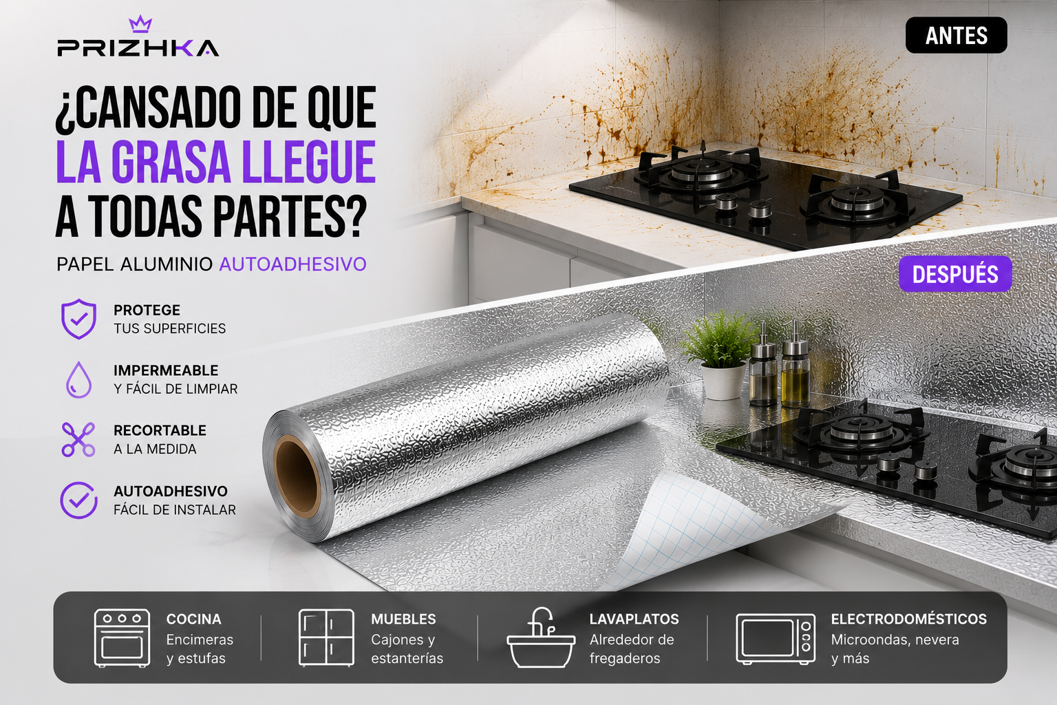 PAPEL ALUMINIO ADESIVO