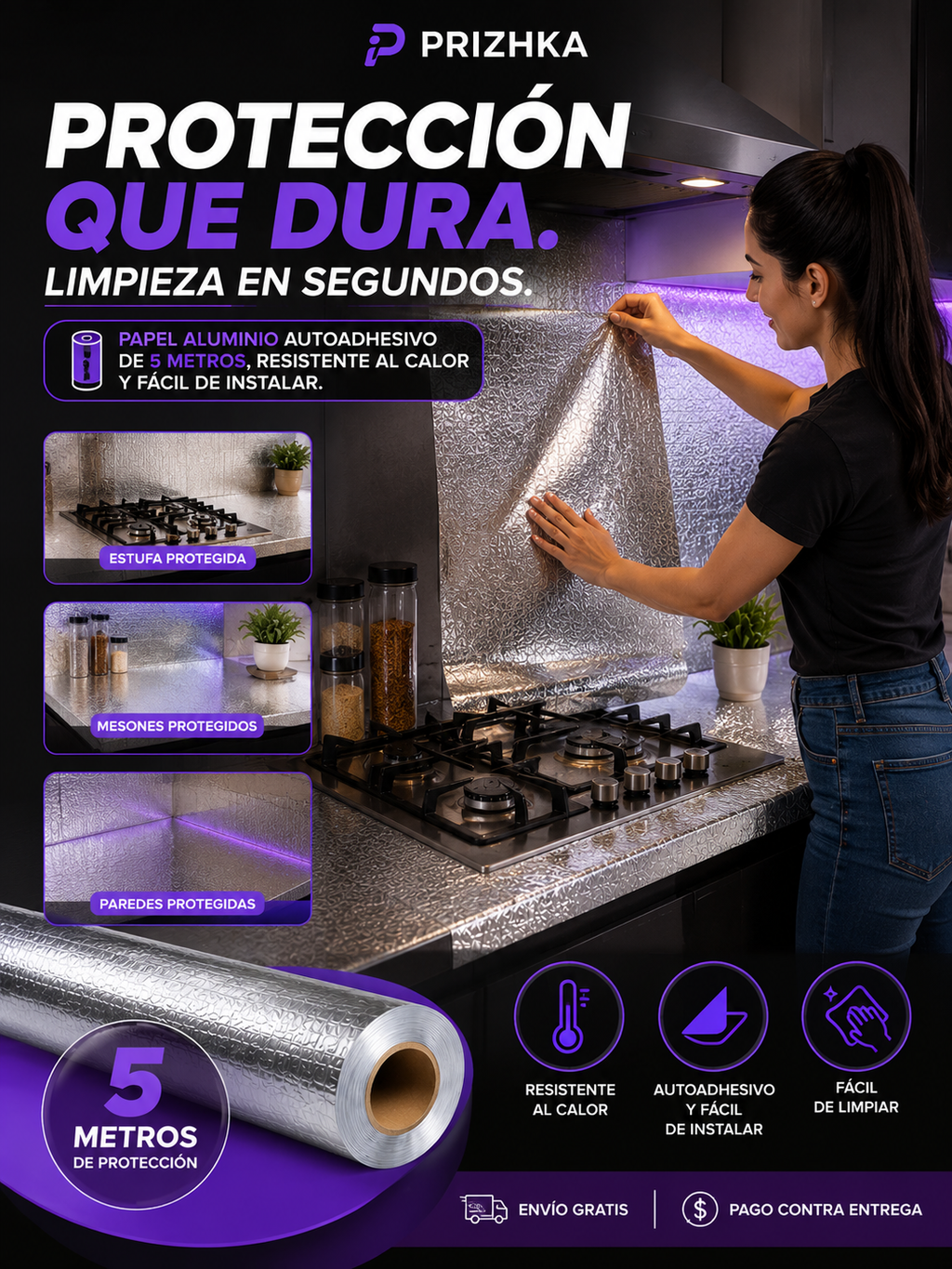 PAPEL ALUMINIO ADESIVO